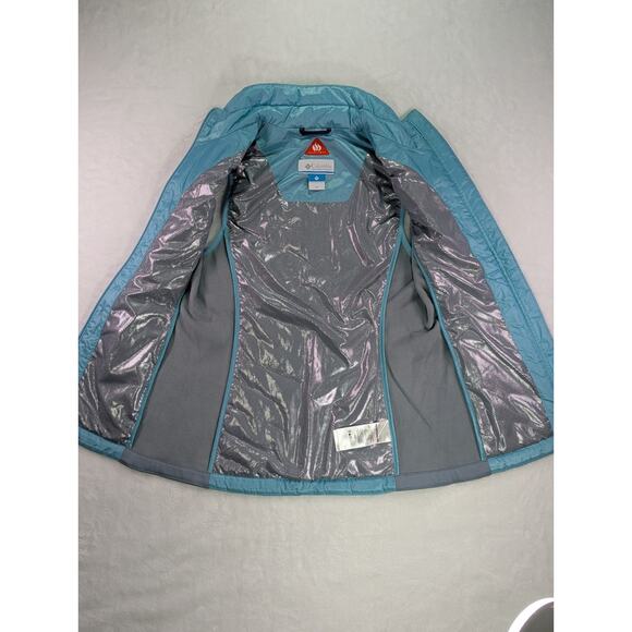 Columbia Omni-Heat Puffer Vest Size XS Teal & Gray Full Zip w/Zipper Pockets - Picture 5 of 13